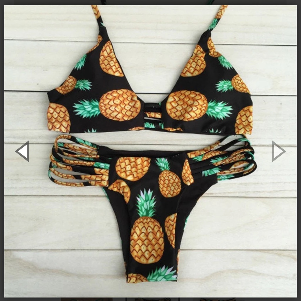 Pineapple Fields Forever Bikini Sets